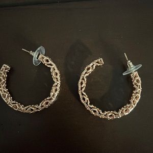Rose gold hoop earrings